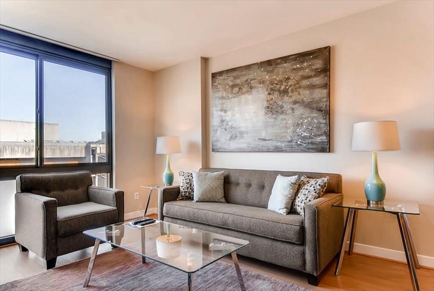 Penn Quarter NW Washington Apartments Living Room